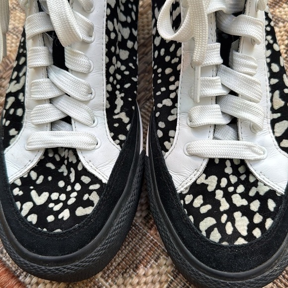 Rag & Bone Army High Black/White Cheetah Cow 9.5 US Women 40 Steampunk - Picture 9 of 11